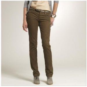J Crew Skinny Matchstick Curdoroy Pants